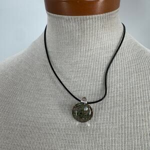 Art Glass succulent pattern necklace